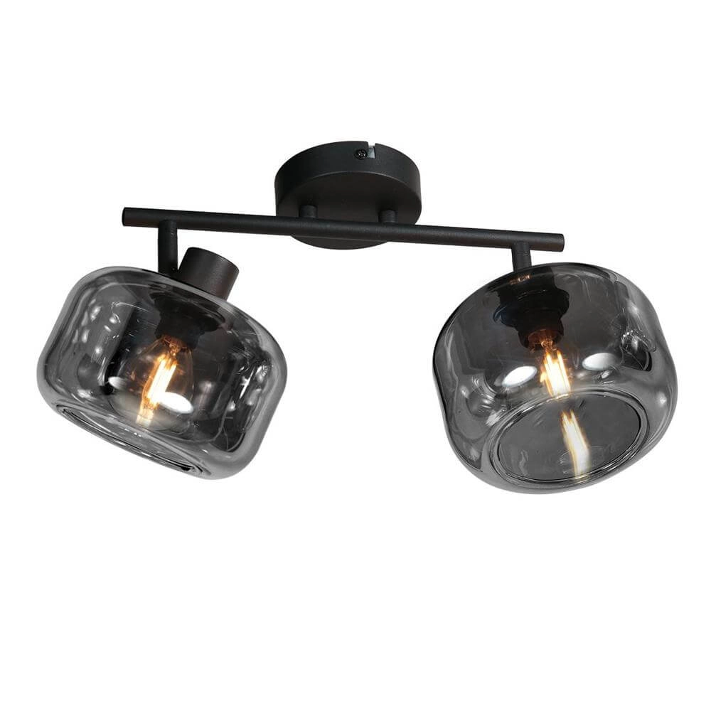 Black ceiling lamp Tenebris double Steinhauer 8712746178104