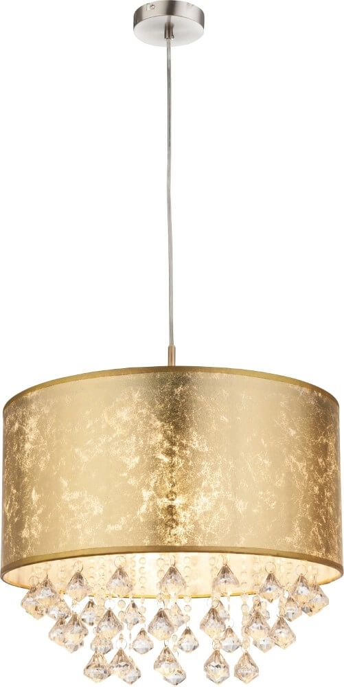 Golden pendant lamp Amy with crystal Globo 9007371344789
