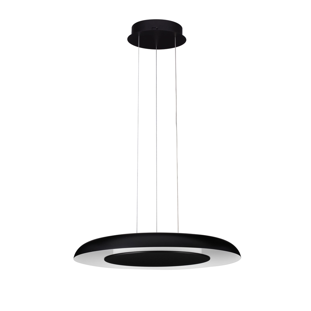 Modern pendant lamp Epos Ø 60cm black with white Lyora 5212017463258