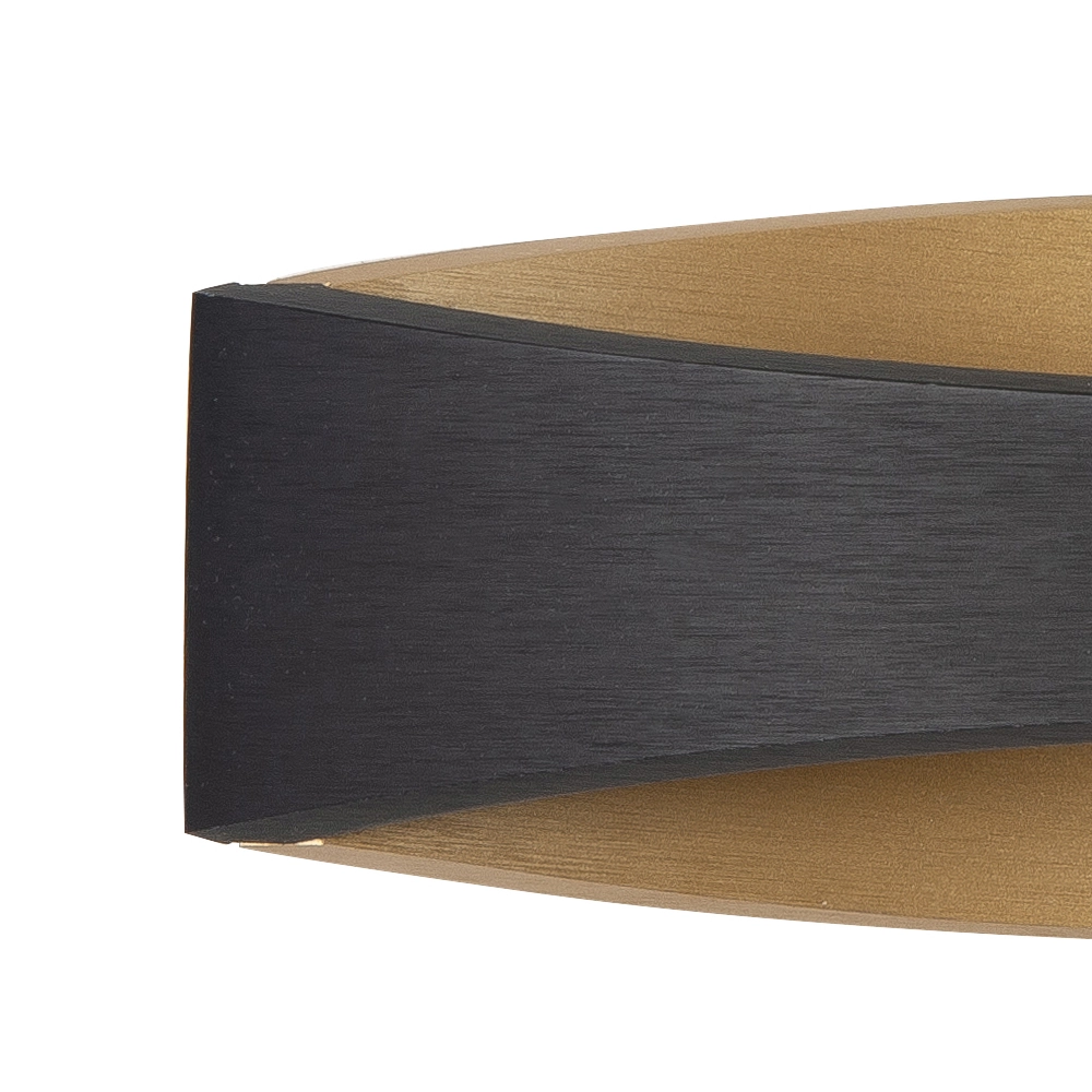 Sleek wall lamp Medusa 25cm black and gold Highlight 8718379050718