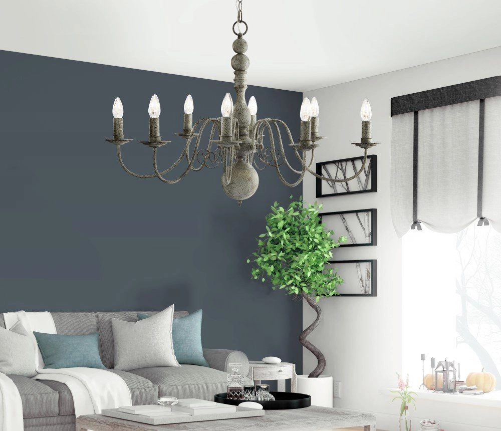 Oval chandelier Greythorne Searchlight 5053423020112