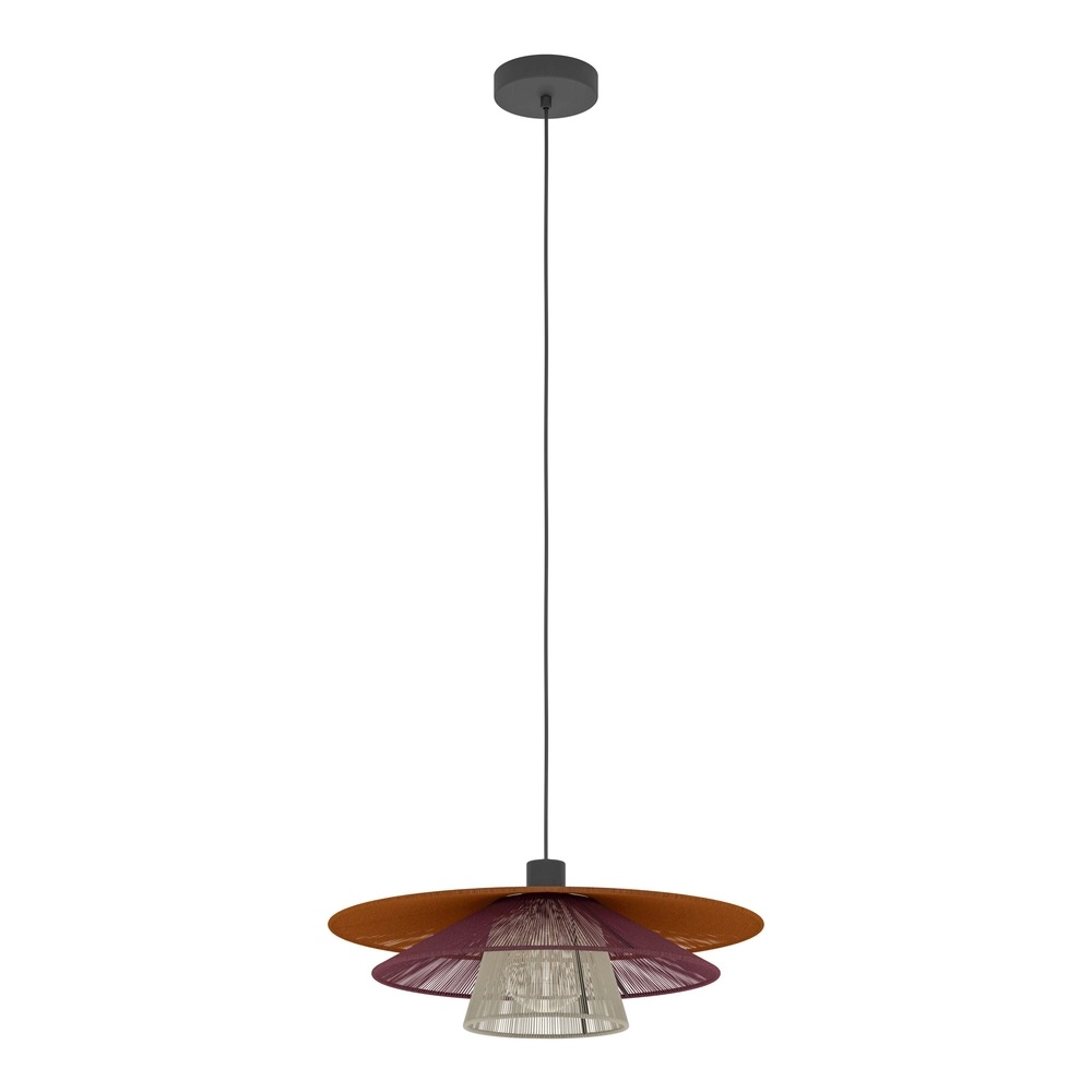 Wire pendant lamp Pignona Ø 50cm coloured Eglo 9008606391158