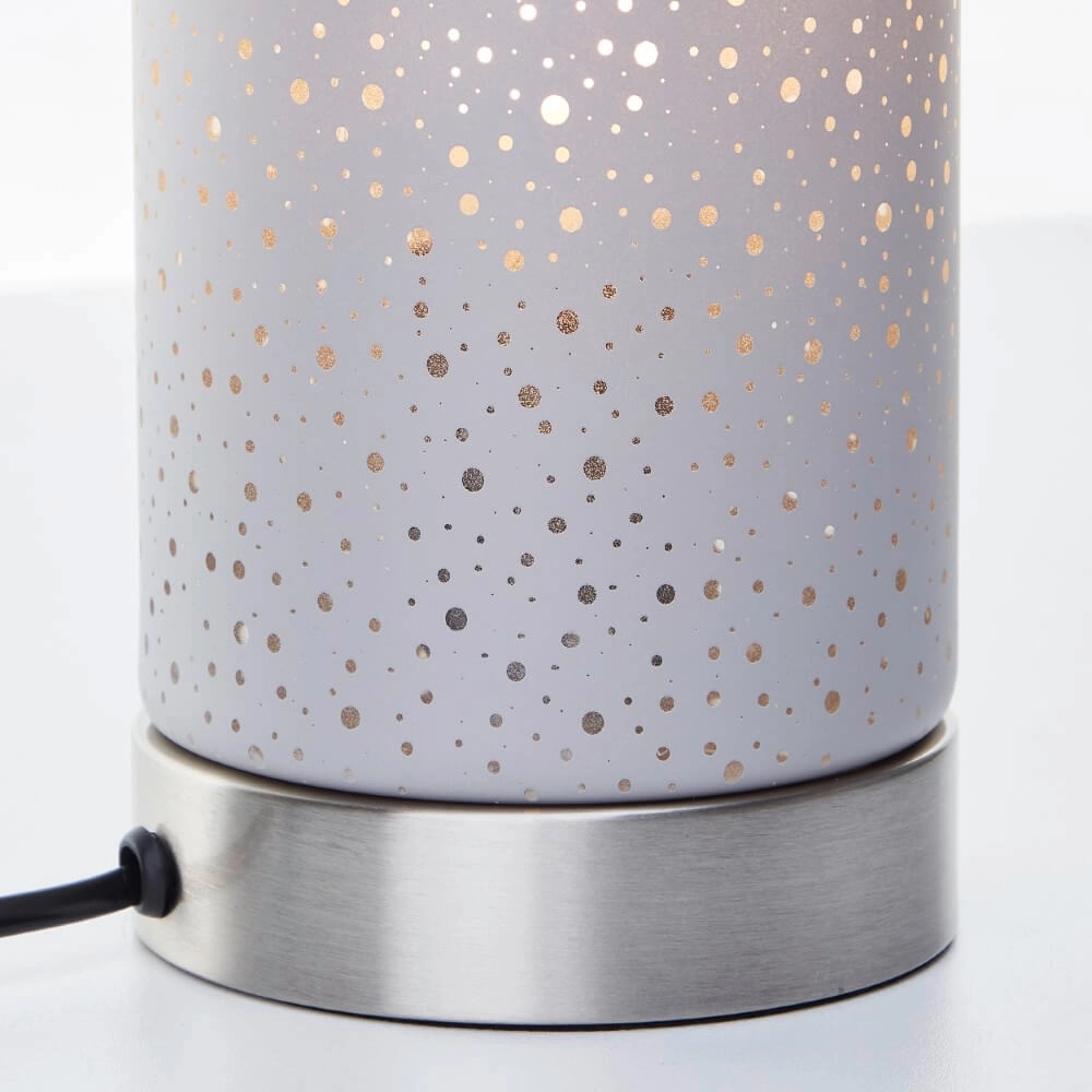 Table lamp Scarlett nickel with gray Brilliant 4004353438219