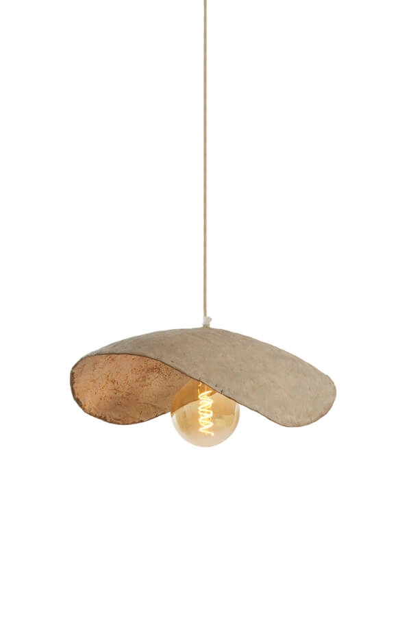 Sand-colored pendant lamp Lonia 53cm