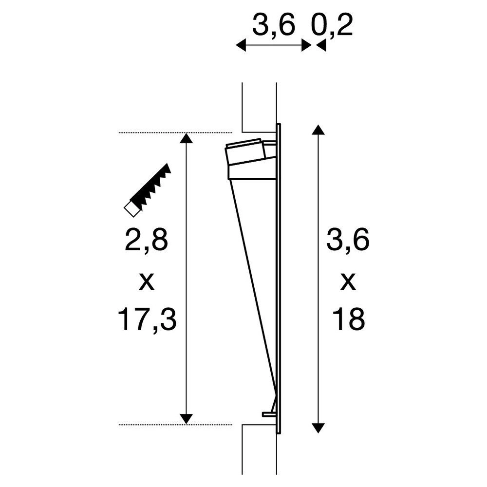 Staircase lighting Notapo L SLV 4024163231725