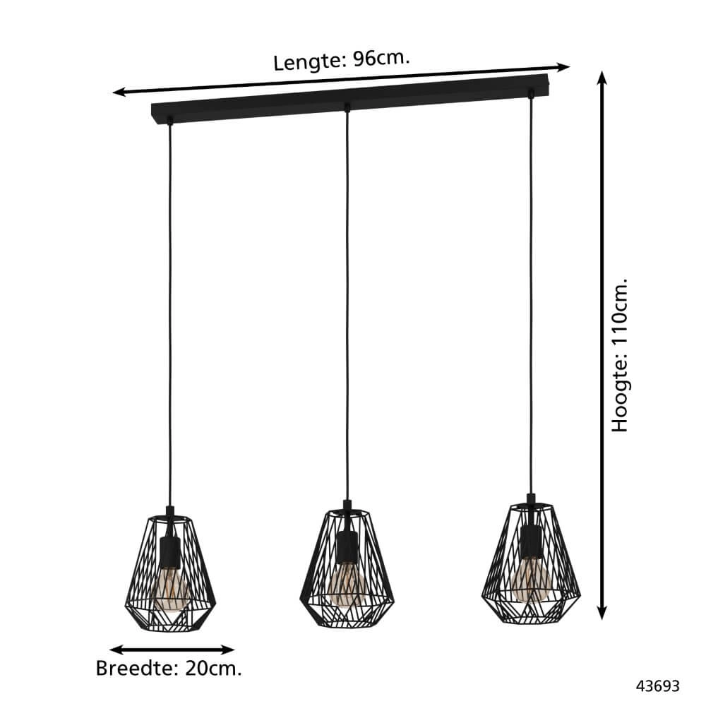 Black dining table lamp Stype Eglo 9002759436933