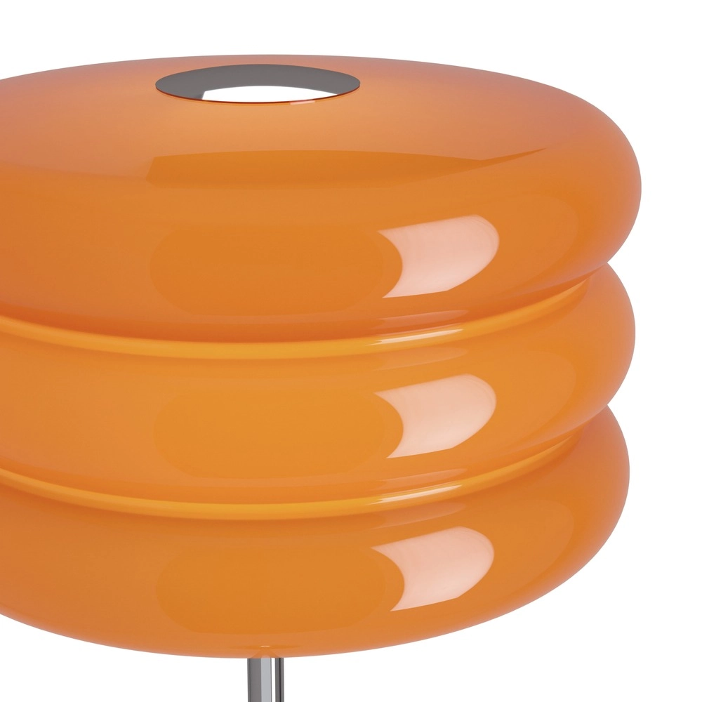 Design floor lamp Tortora chrome with orange Ø 30cm