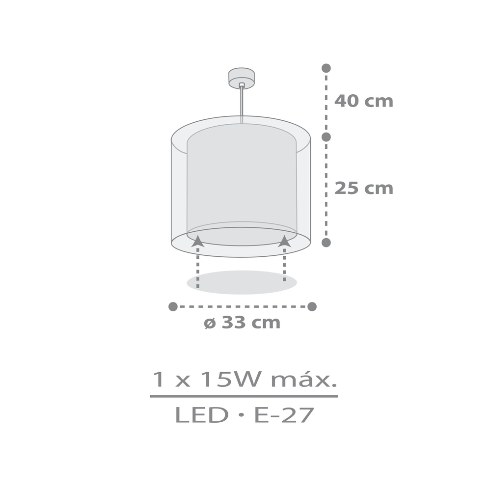 Children's pendant lamp Kawaii Friends Grey glow in the dark Dalber 8420406002682