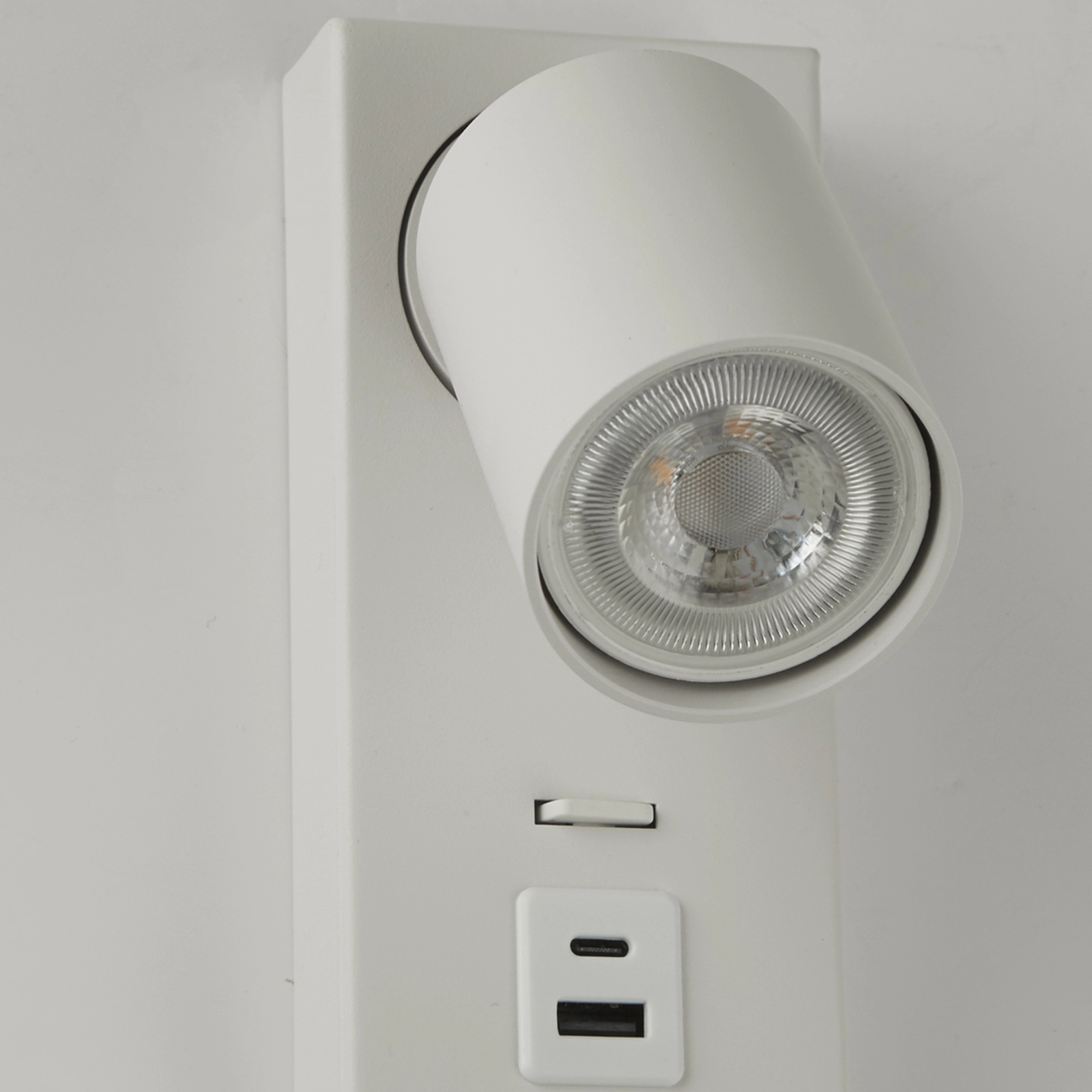 Bedside lamp Moon 1 White with USB Lyora 5053423311661