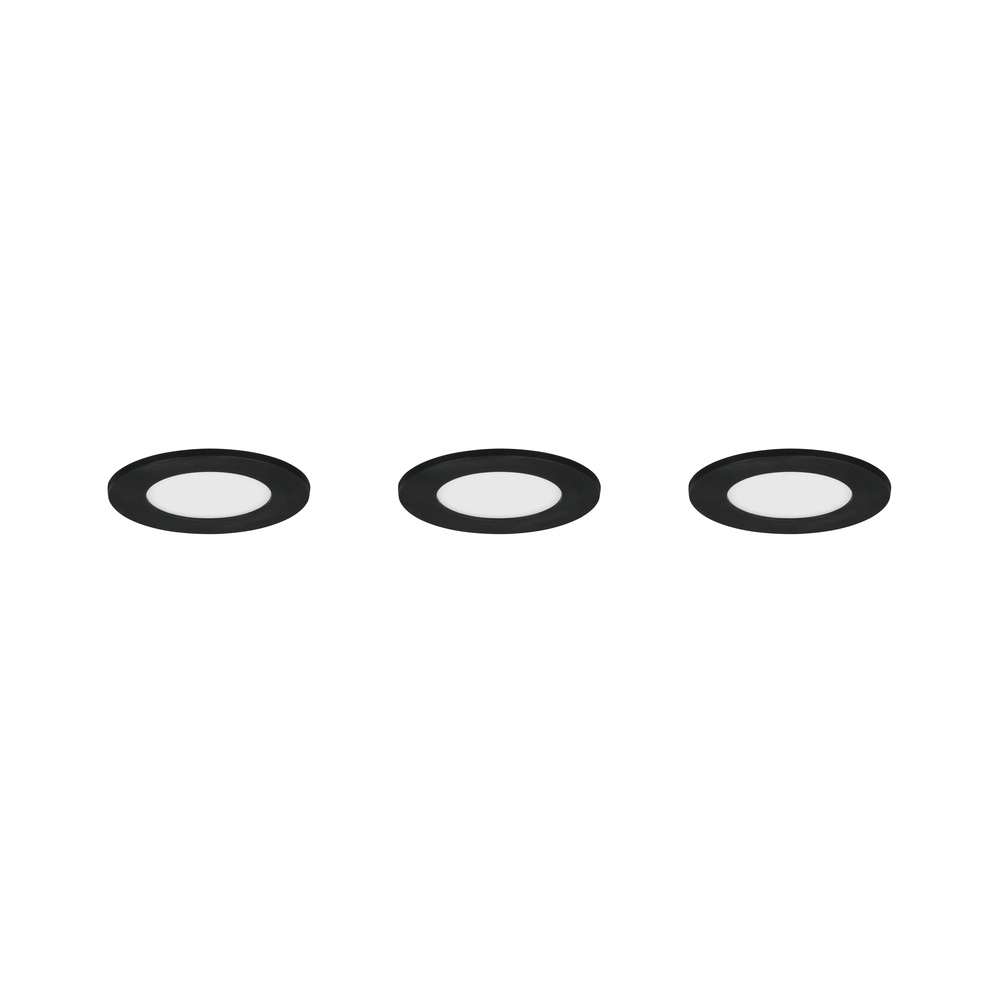 Set of 3 recessed spotlights Himal black IP65 Trio 4017807663792