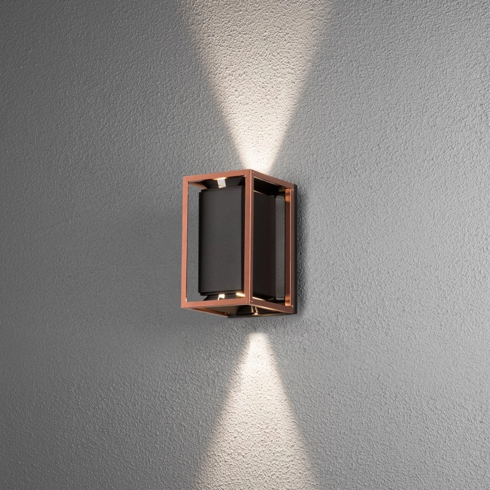 Outdoor lamp Vale Up-Down black with copper KonstSmide 7318304237590