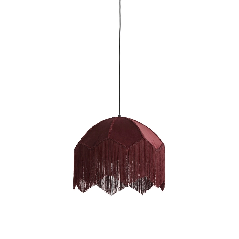 Pendant lamp Malacia Ø 40cm - velvet bordeaux