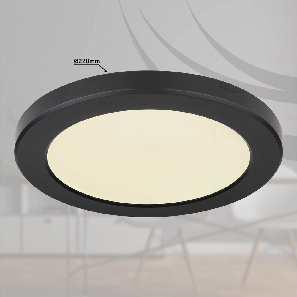 Design ceiling light Lasse black Ø 22cm Globo 9007371405169