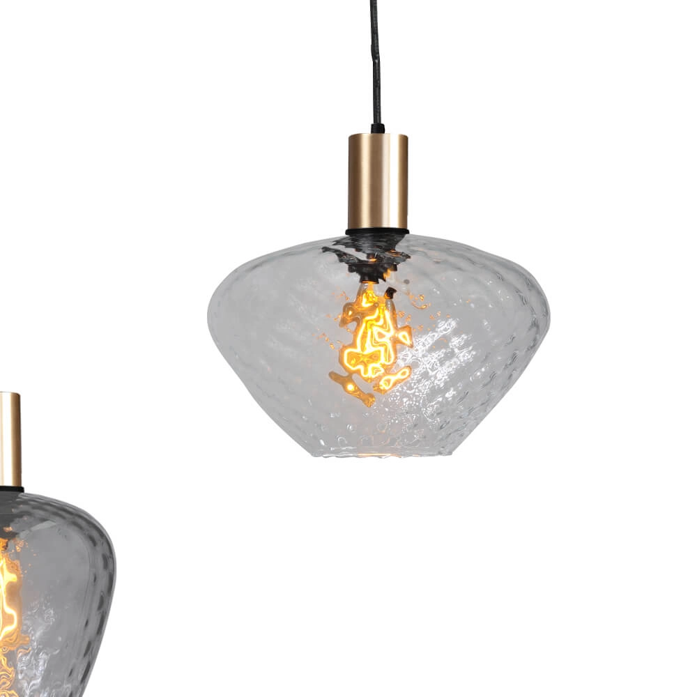 6-light hanging lamp - gold - Porto with different glasses Masterlight 8718121270692