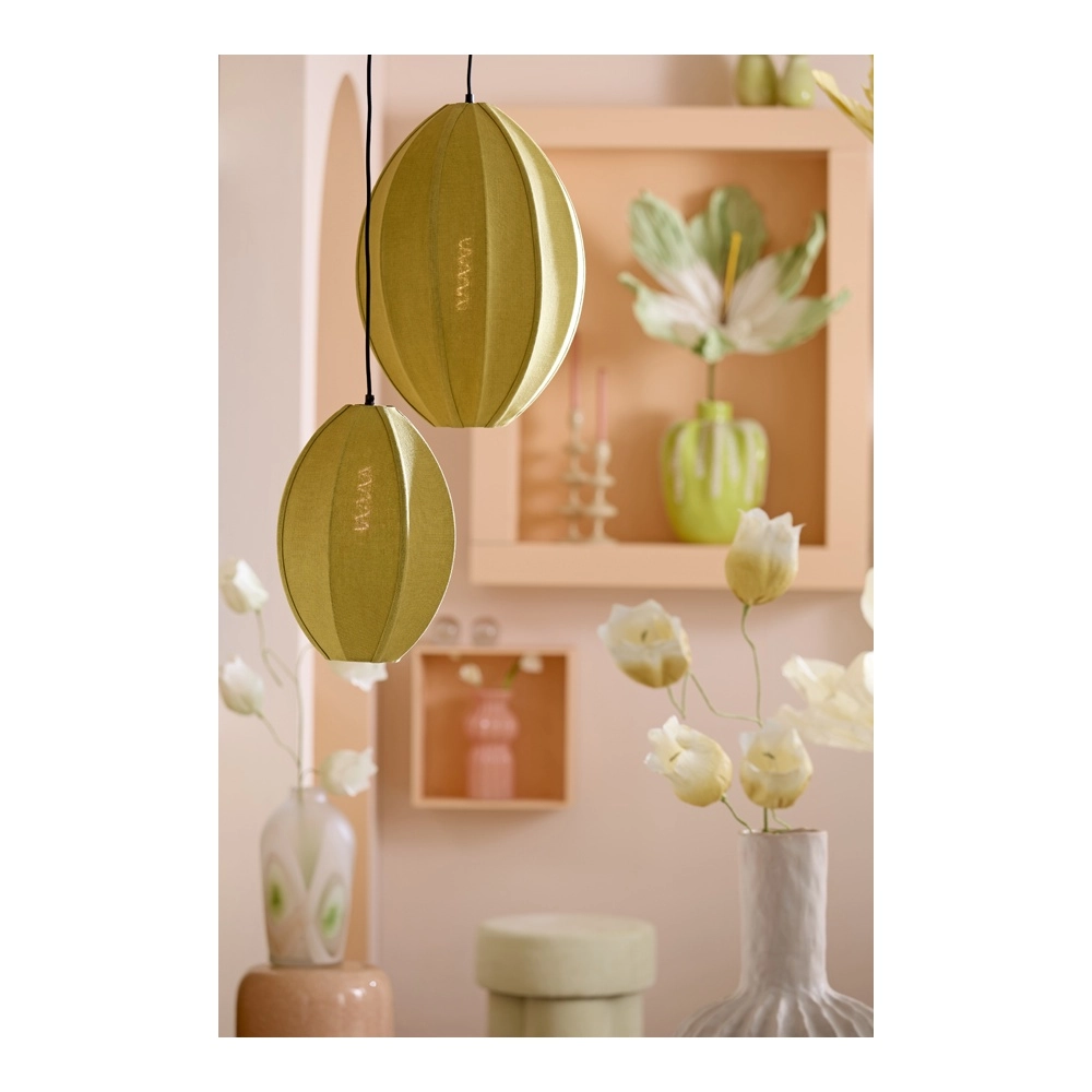 Design pendant lamp Milatos green Ø 28.5cm Light & Living 8717807838638