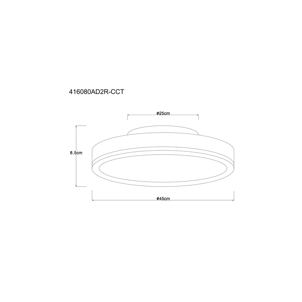 Design ceiling lamp Doro Ø 45cm silver grey Globo 9007371525553