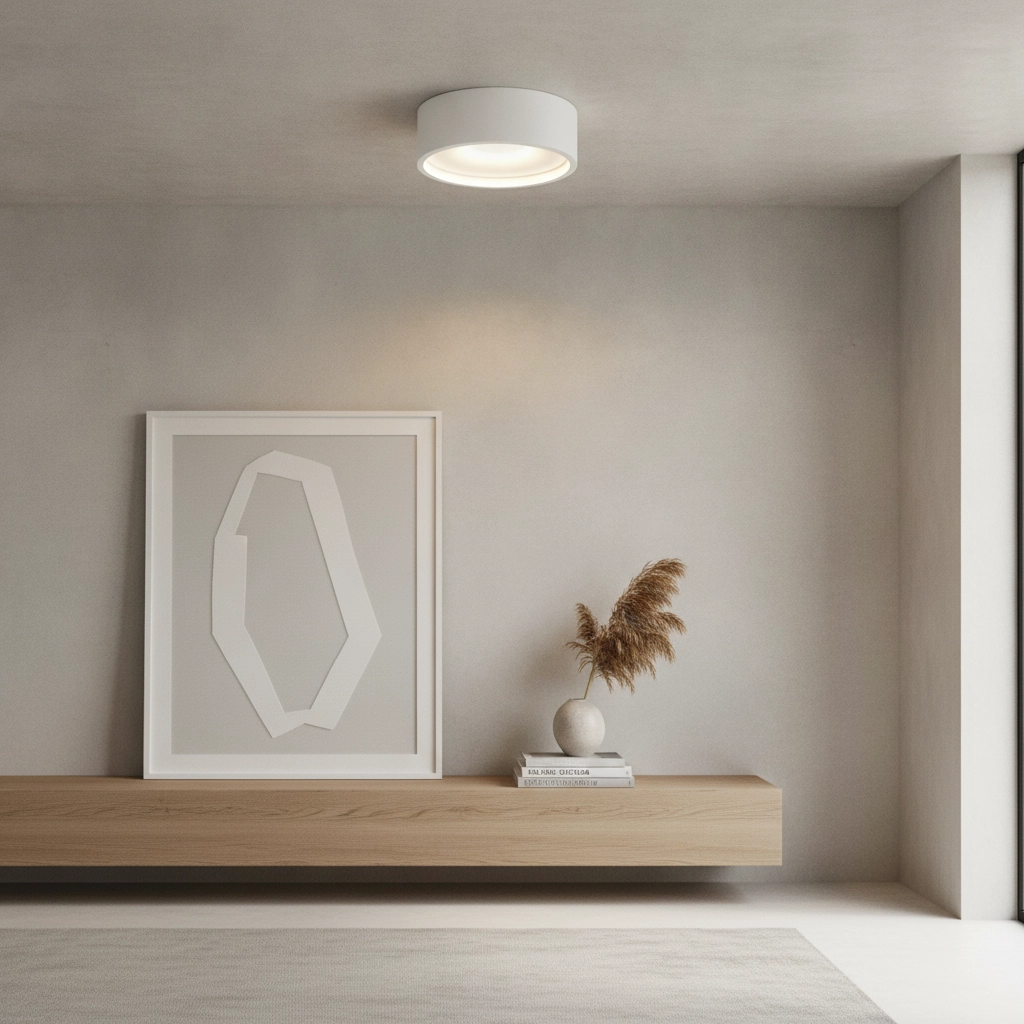 White ceiling lamp Orlando Ø 14cm