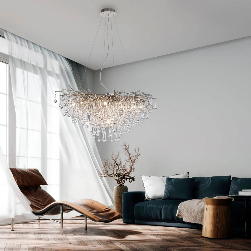 Unique chandelier Icicle metal Paul Neuhaus 4012248352137