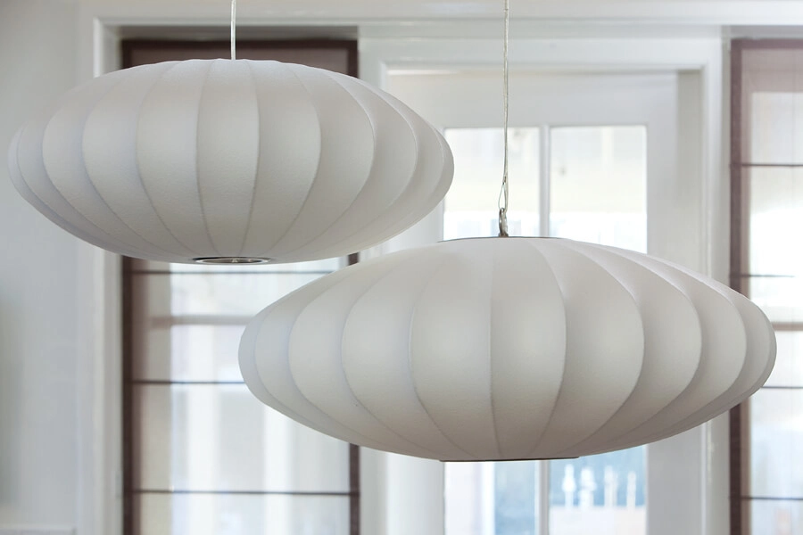 Japandi pendant lamp Fay Ø 70cm white