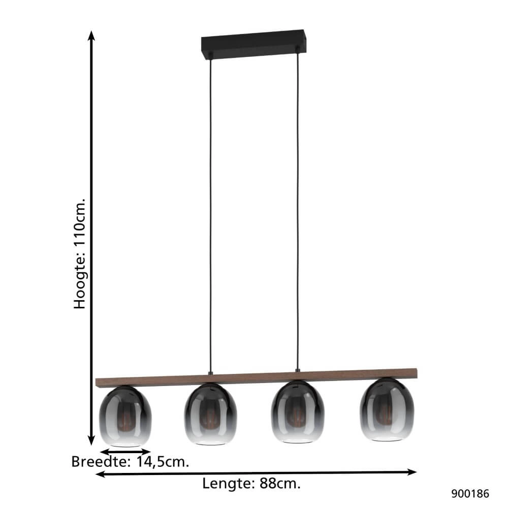 Glass pendant lamp Filago Eglo 9008606235339
