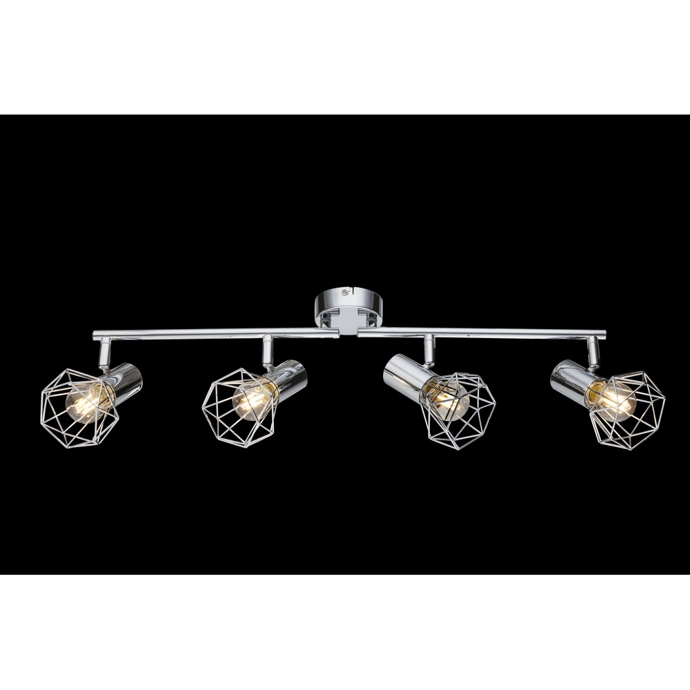 4-light ceiling lamp Xara I chrome Globo 9007371334292