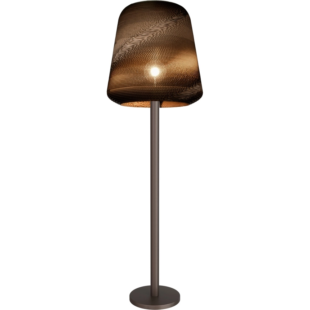 Cacao floor lamp Carta Moody Ø 54cm Think Paper shade