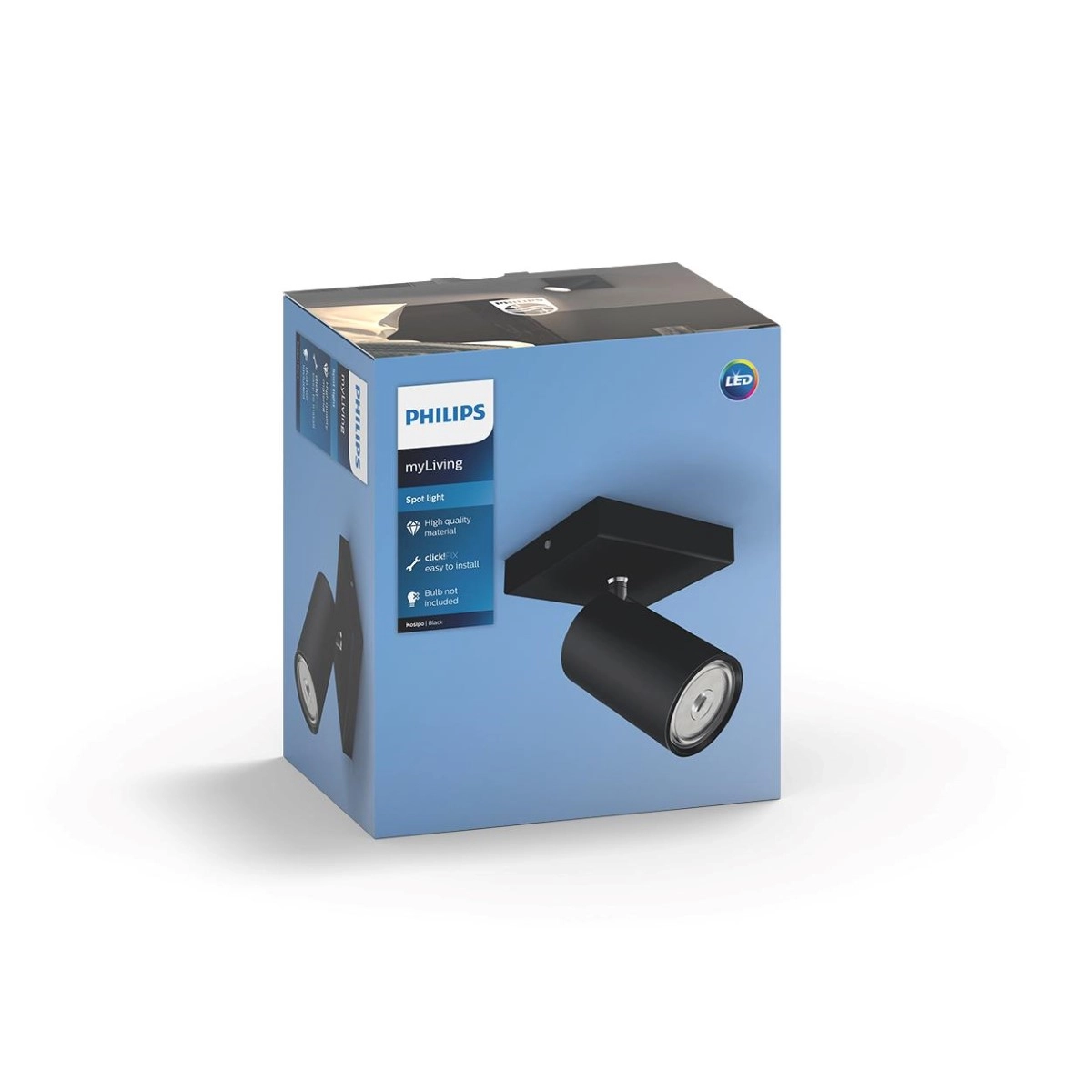Spot lamp Kosipo black Philips 8718696164884