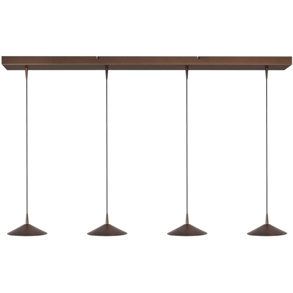4-light pendant lamp Ceppo cocoa brown Ø 18cm