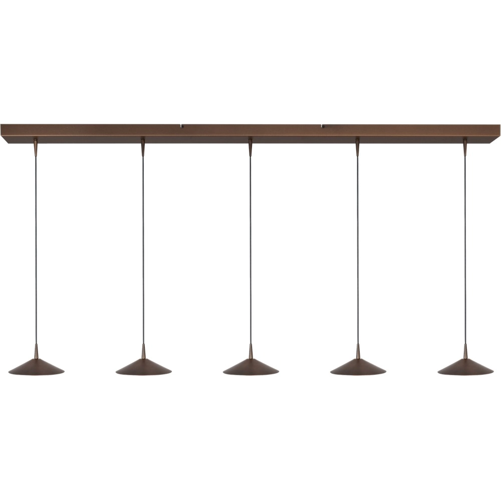 5-light pendant lamp Ceppo cocoa brown Ø 18cm