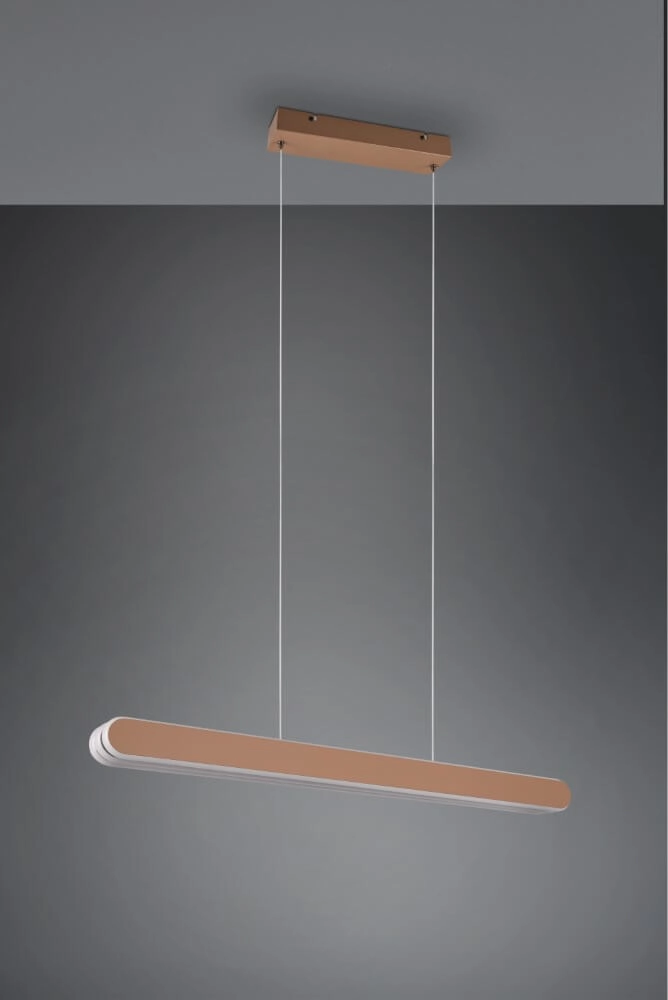 Hanging lamp Helios 130cm brown Trio 4017807577815
