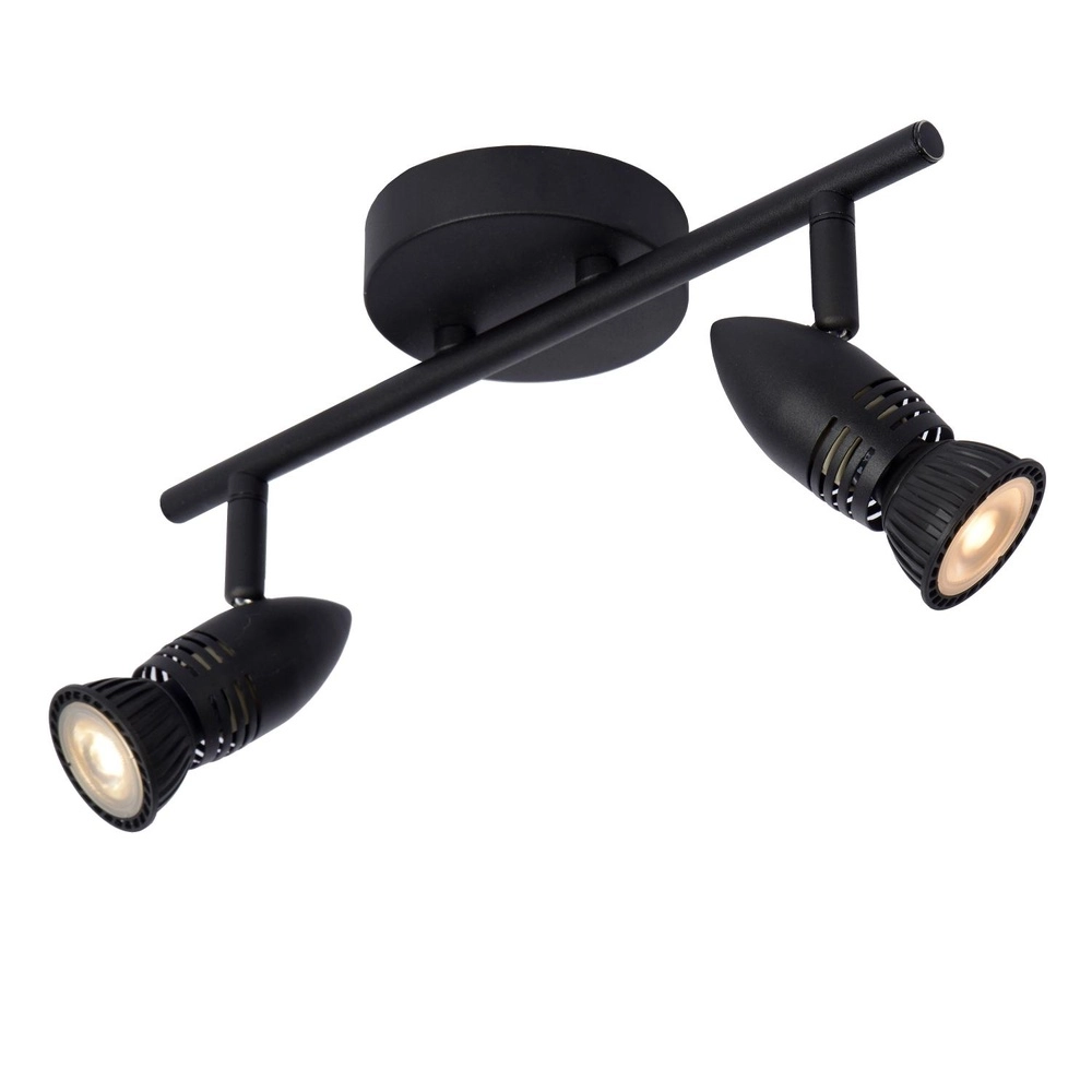 Ceiling spotlight Caro 2-light black Lucide 5411212134233
