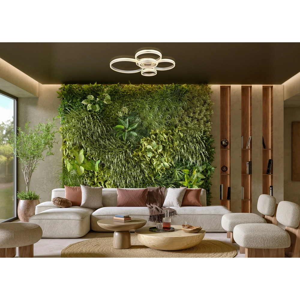 Ceiling lamp Francine gunmetal 5 rings Globo 9007371580644