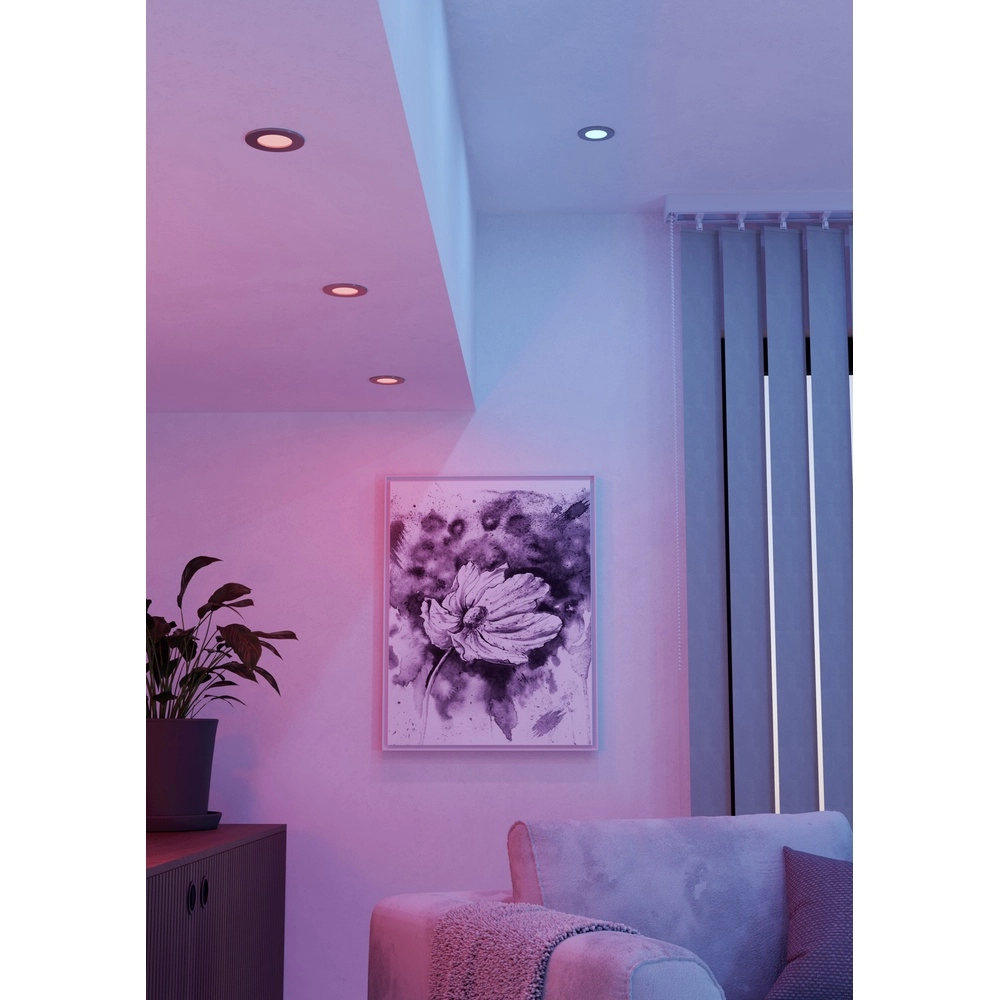 IP44 recessed spotlight Fueva 6-Z Zigbee - stainless steel - Ø 8.8cm Eglo 9008606331024