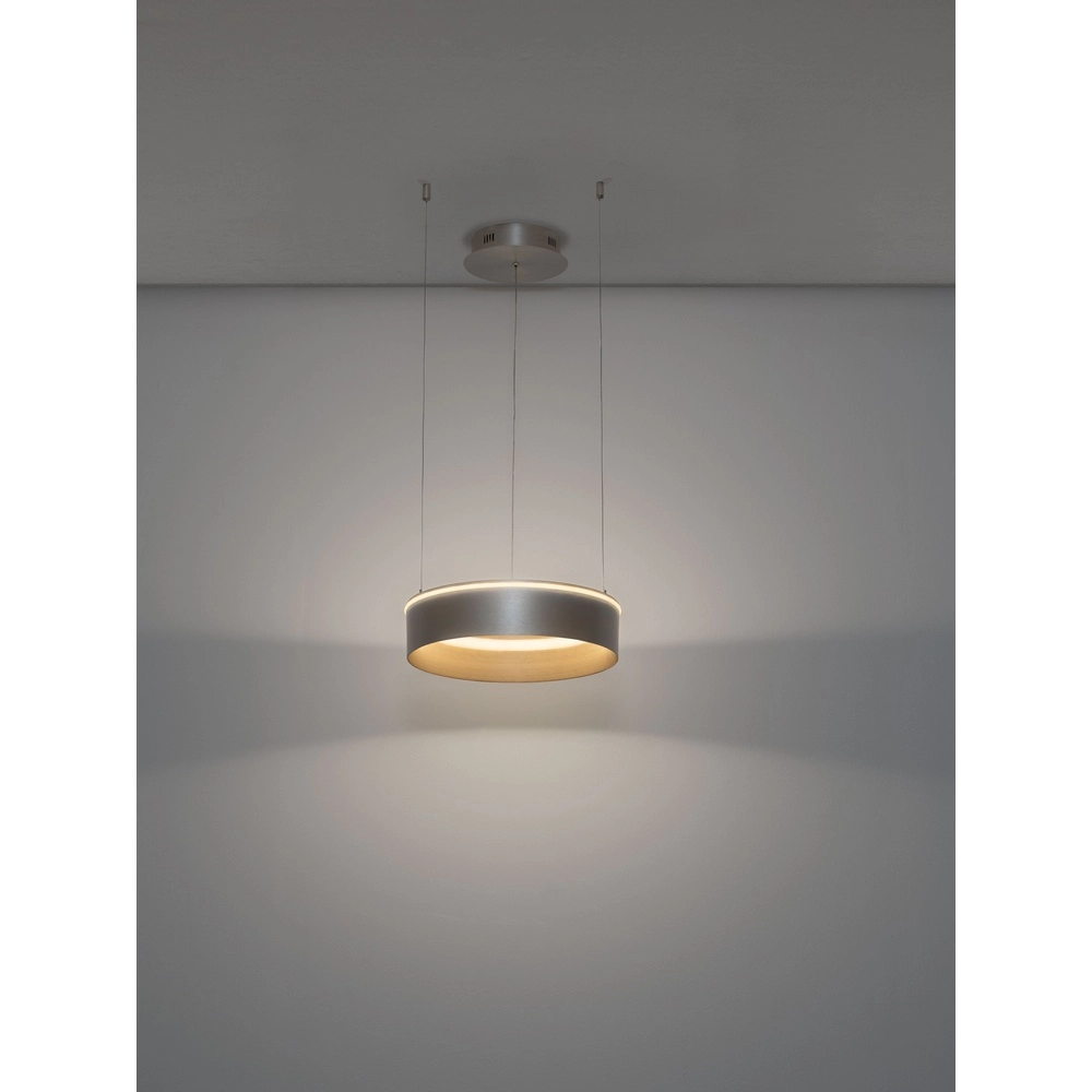 Modern pendant lamp Olivia nickel Ø 40cm Lyora 5212017494207