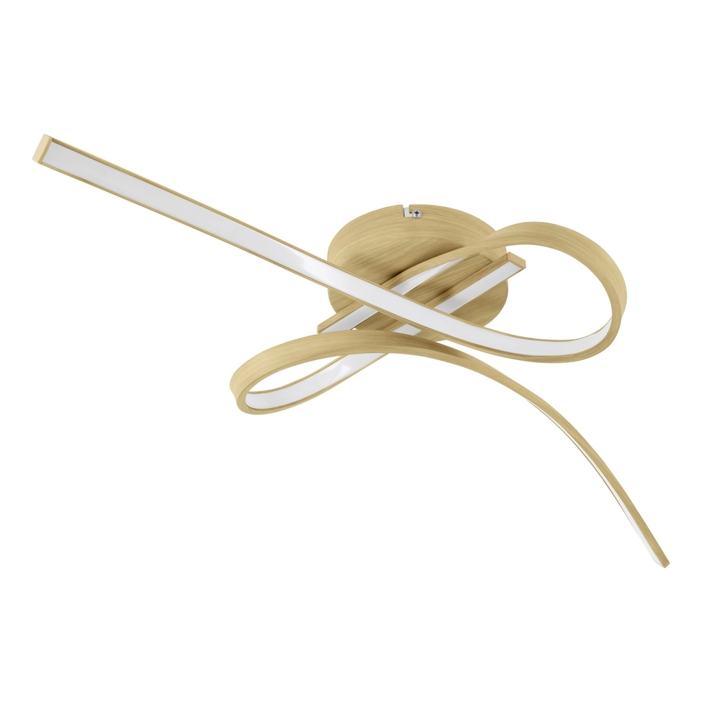 Wood look led ceiling light Selvina 2 68cm