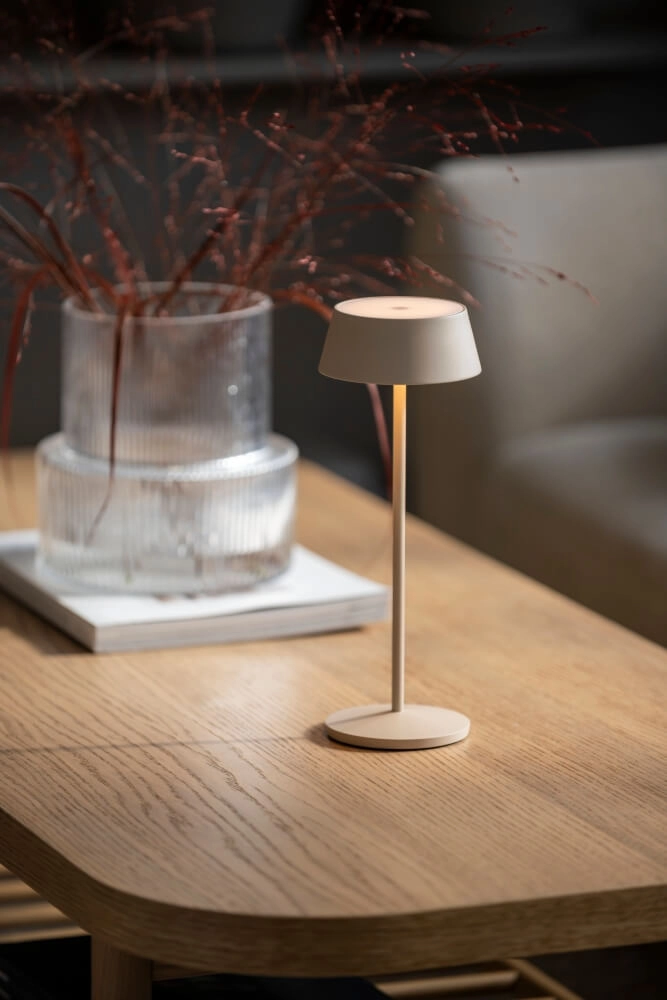 Rechargeable table lamp Menton sand brown KonstSmide 7318307839333