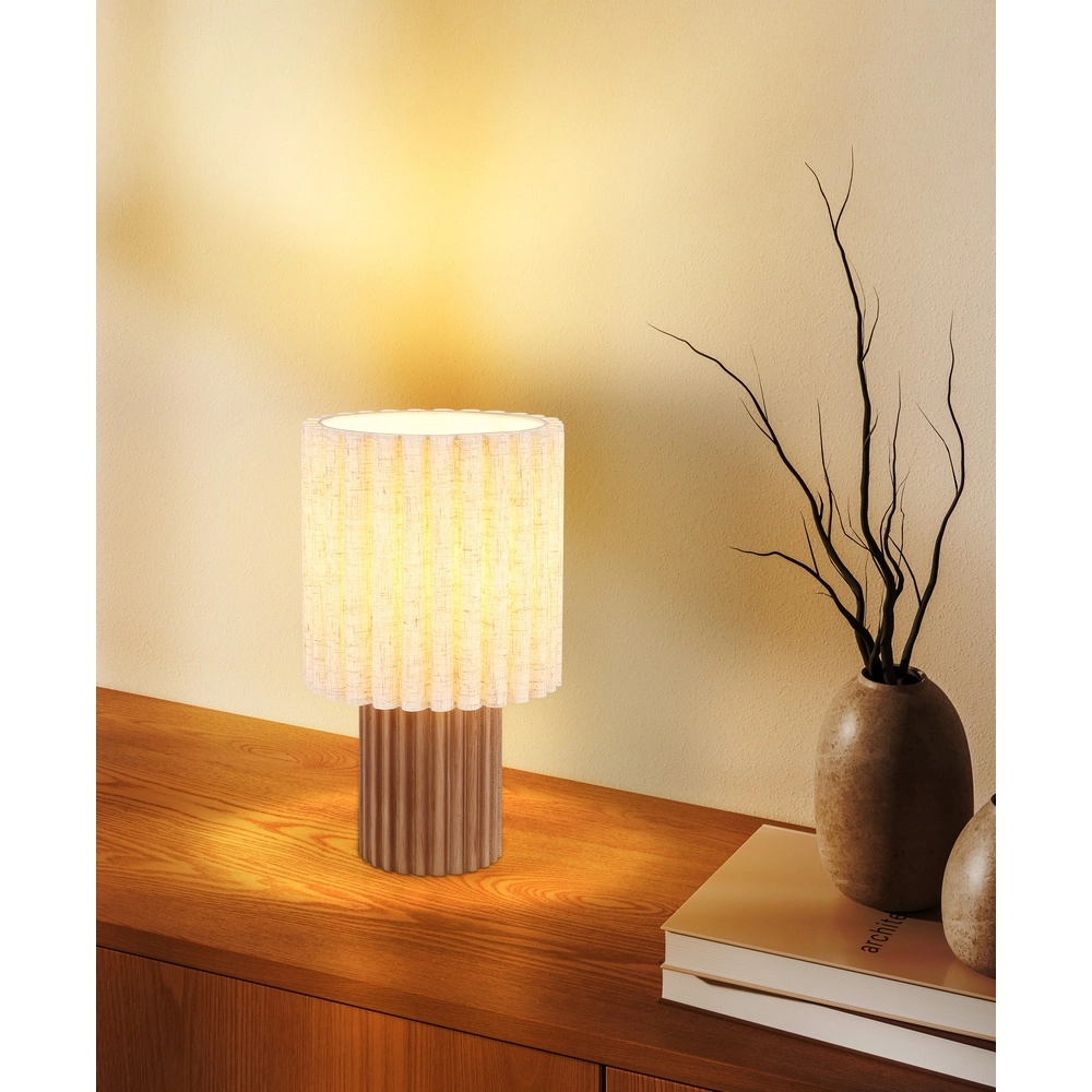 Unique table lamp Jannie brown round Globo 9007371586905