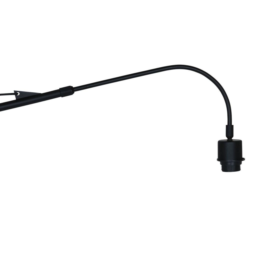 Black wall lamp Vela Lino with cream cap Steinhauer 8712746182491