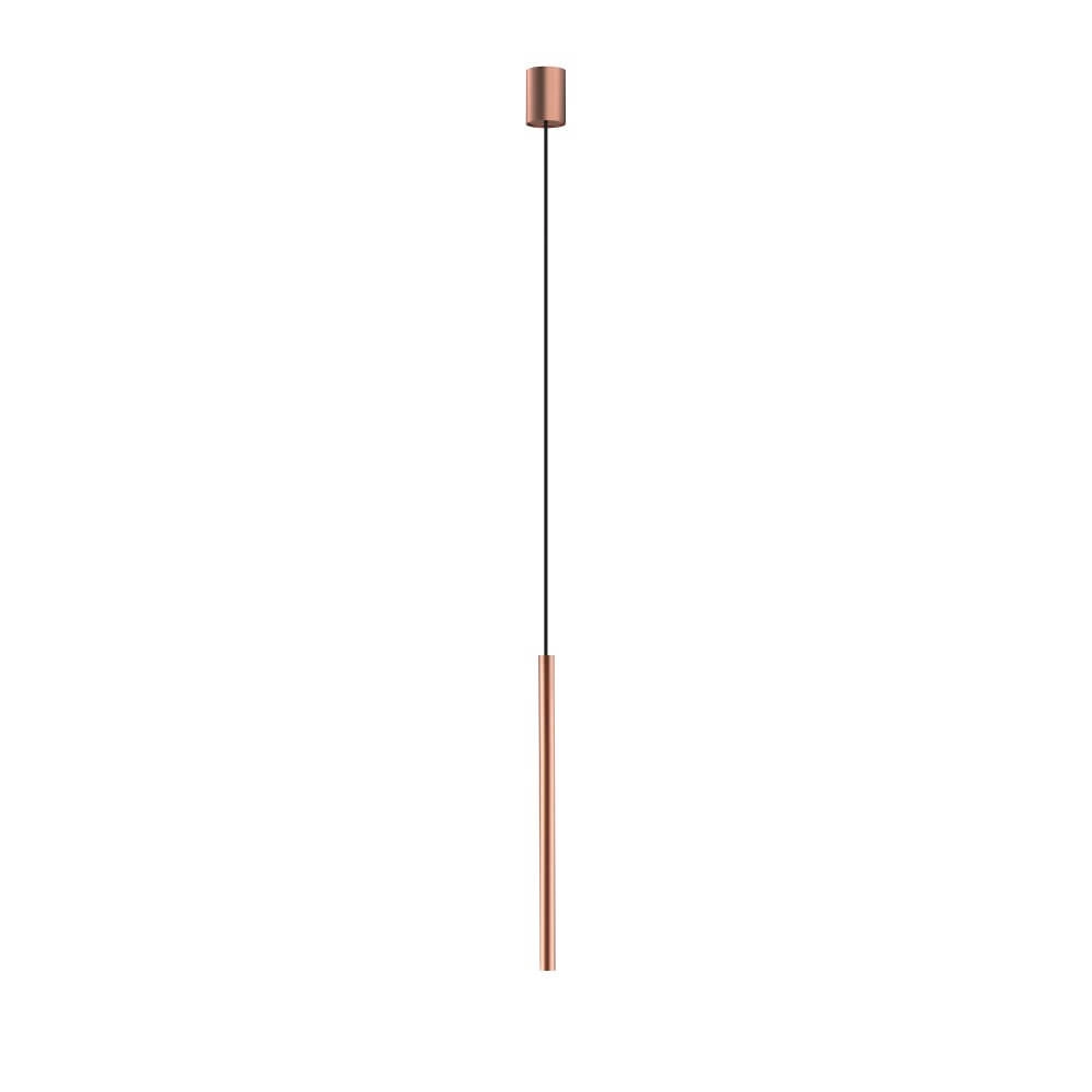 Narrow pendant lamp Laser 490 Red brass