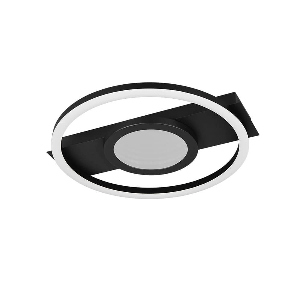 Design ceiling lamp Wheeler black round Trio 4017807640564