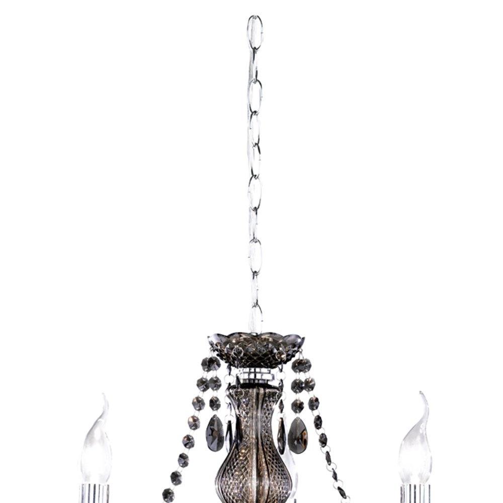 Chandelier Luster Crystal 40cm 3-light black transparent Trio 4017807223828