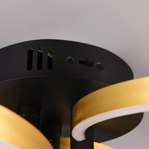 Curled led ceiling light Caruso gold - Ø 65,5cm Trio 4017807612967