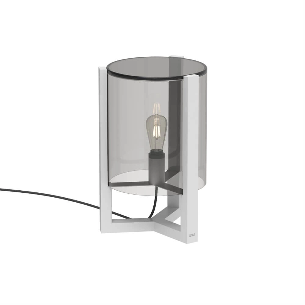 Table lamp 50cm Tristar white with smoke glass
