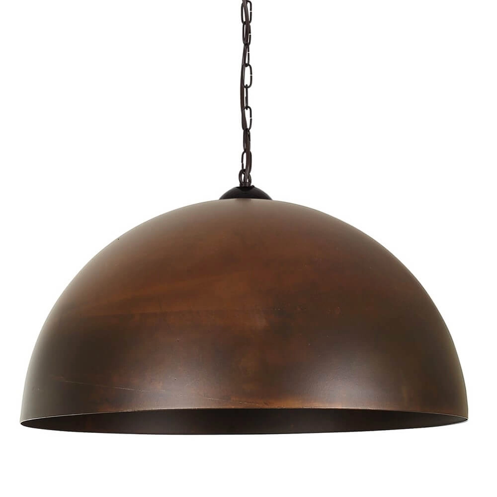 Rusty pendant lamp Hemisphere Rust L Ø 50cm