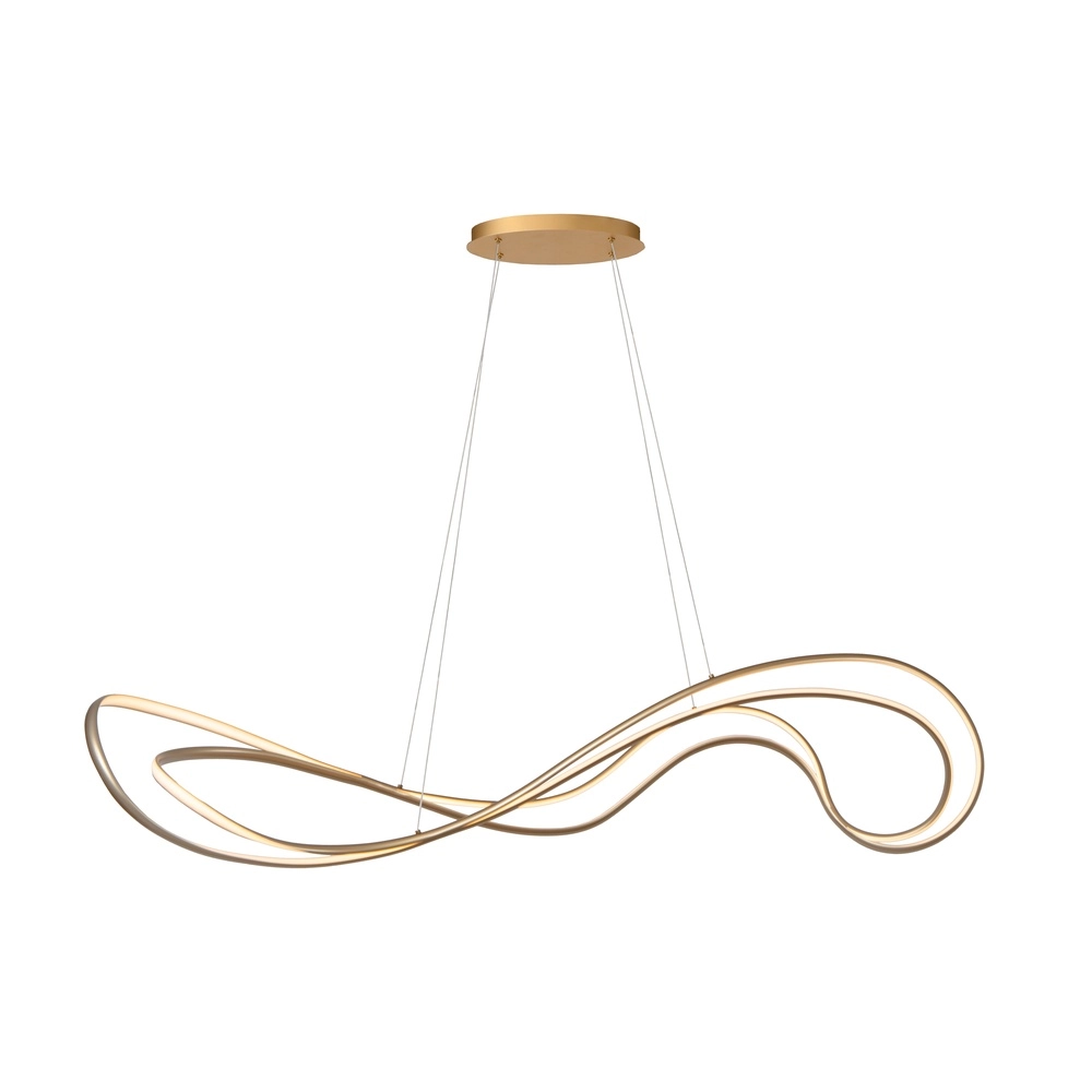 Design pendant lamp Sardana curl gold