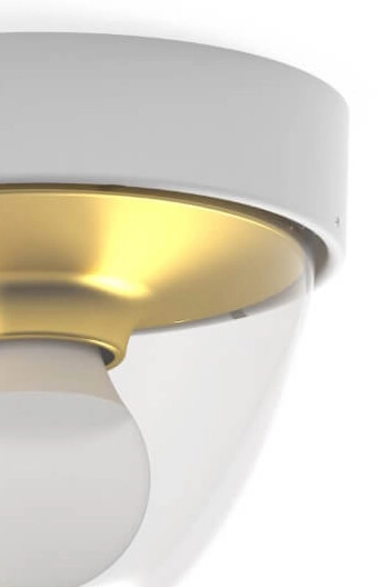 White ceiling lamp Nook with gold inside Lyora 5903139797092