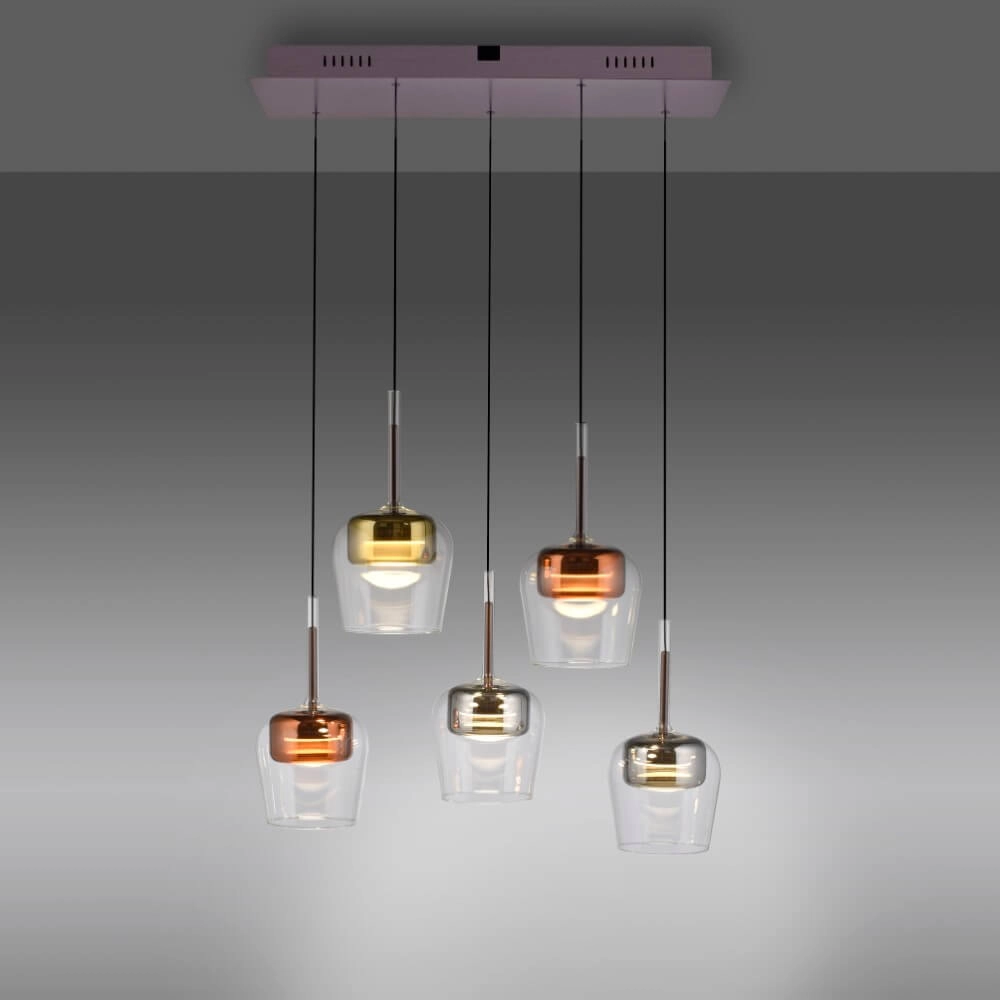 5-light pendant lamp Q-Kon Multiple colors Paul Neuhaus 4012248383889