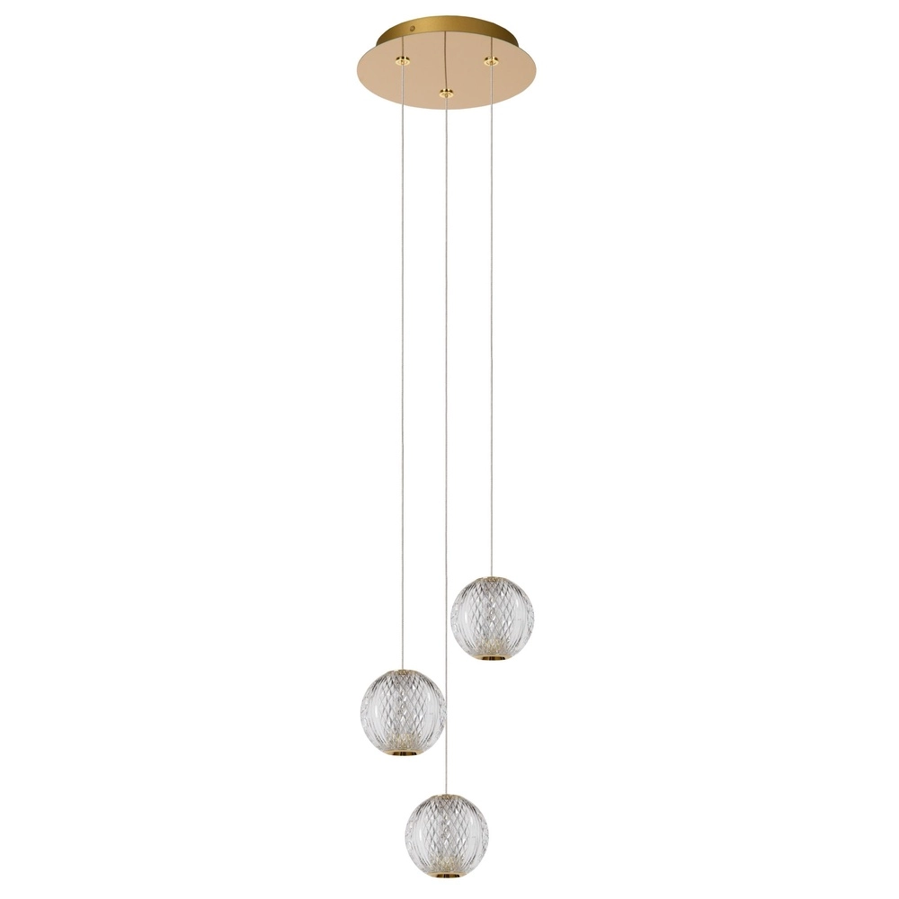 Golden pendant lamp Cintra Loft 3-lights