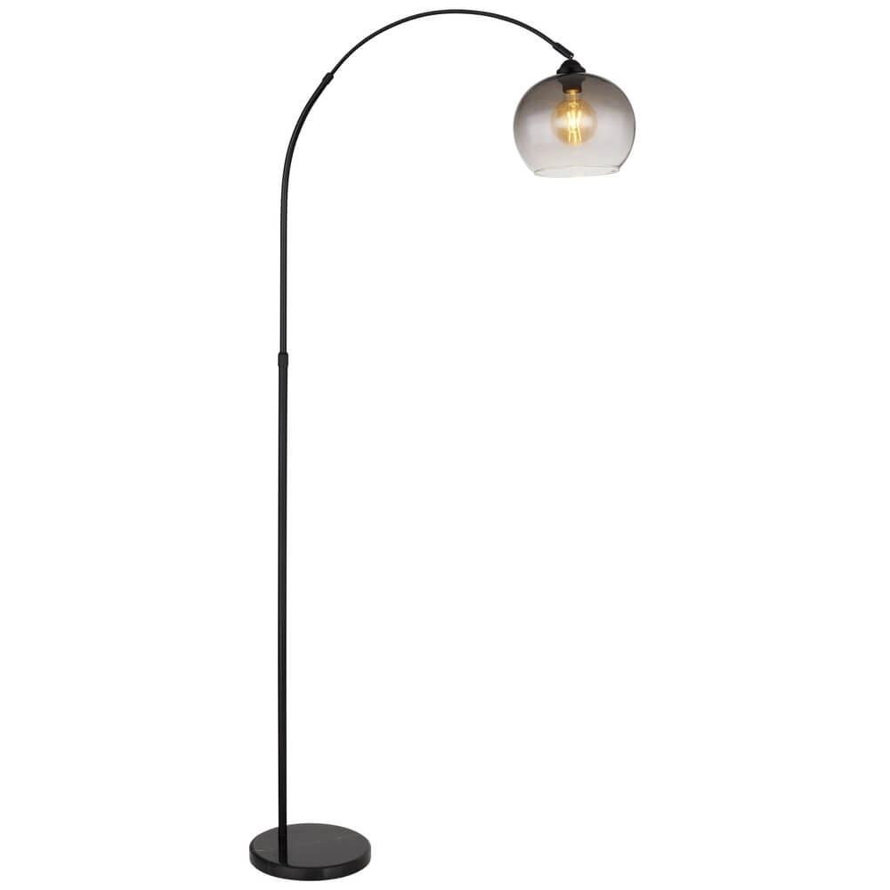 Black arc lamp Newcastle Bulb Smoke Glass