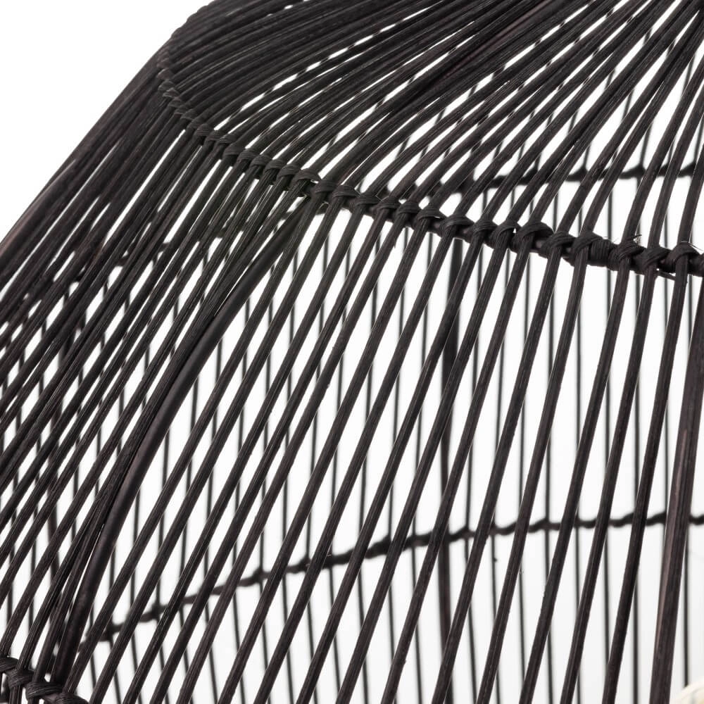 Rattan pendant lamp Haiti L Ø 53.5cm black Lyora 5903139111683